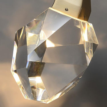 Contemporary Faceted Foyer Crystal Chandelier